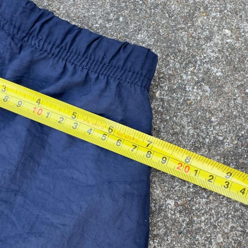 Vintage Y2K Reebok Track Pants Navy Baggy Wide Leg Windbreaker Large f2